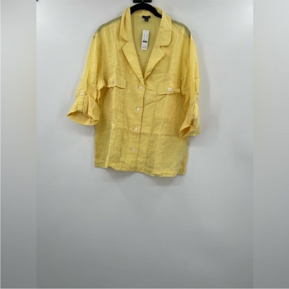 J. Crew Camp-collar shirt in featherweight linen blend - Picture 4 of 10